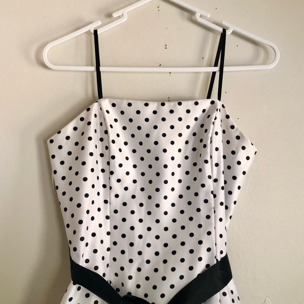 Vintage Jessica McClintock for Gunne Sax Polka Dot Mini Dress - Picture 3 of 9